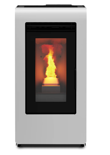 Stufa a pellet 14 kw Canalizzata "Cayenne" per ambienti moderni h 102 cm - immagine 2