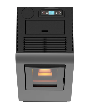 Stufa a pellet 14 kw Canalizzata "Cayenne" per ambienti moderni h 102 cm - immagine 3