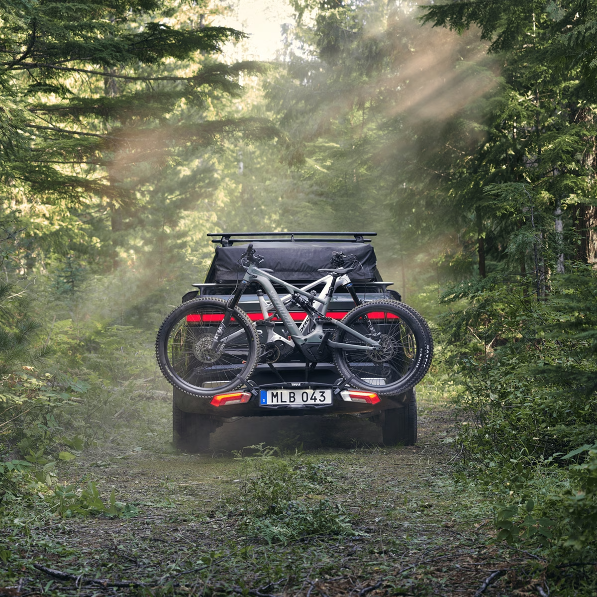 Portabici da gancio traino con piattaforma per 3 bici pieghevole – Image 7