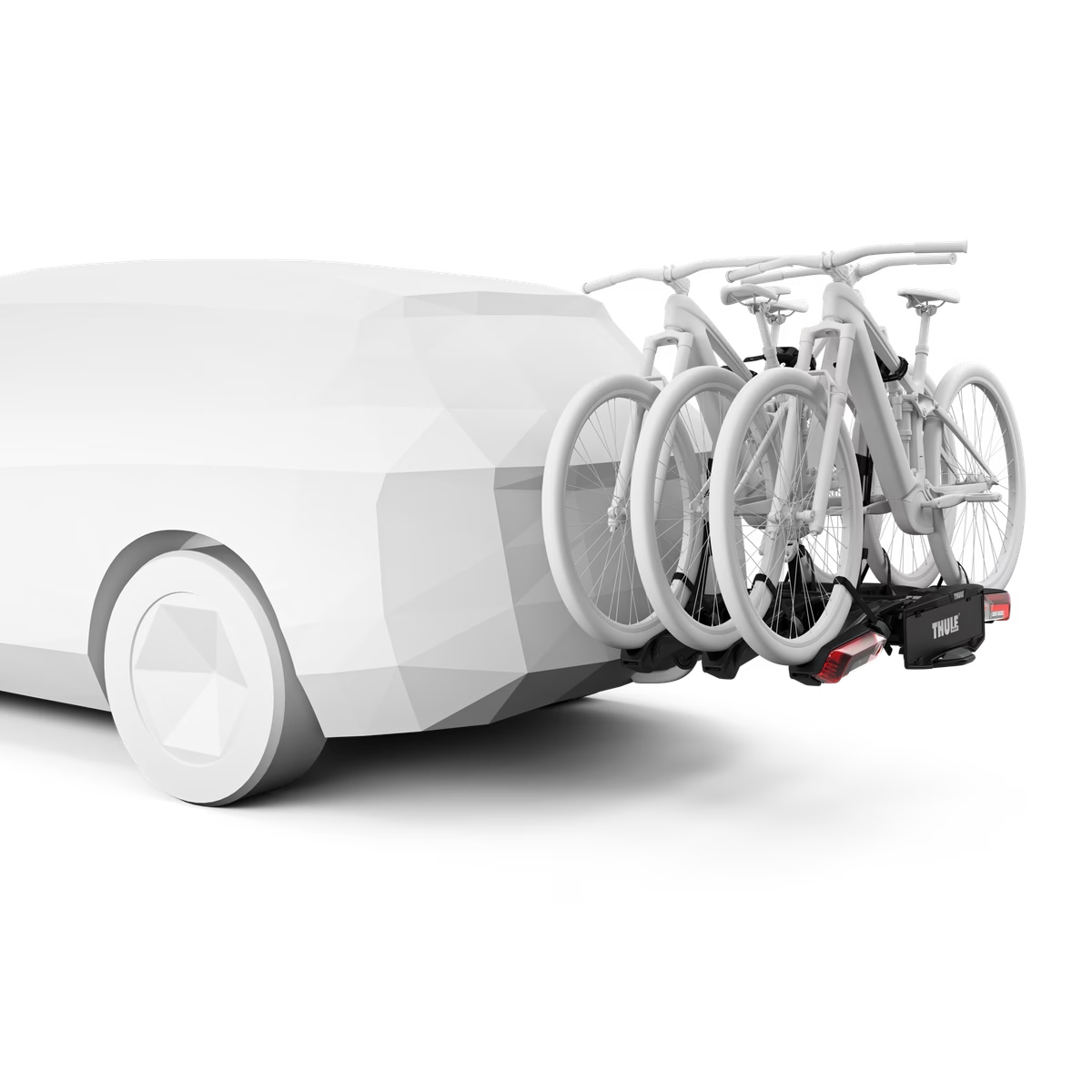 Portabici da gancio traino con piattaforma per 3 bici pieghevole – Image 3