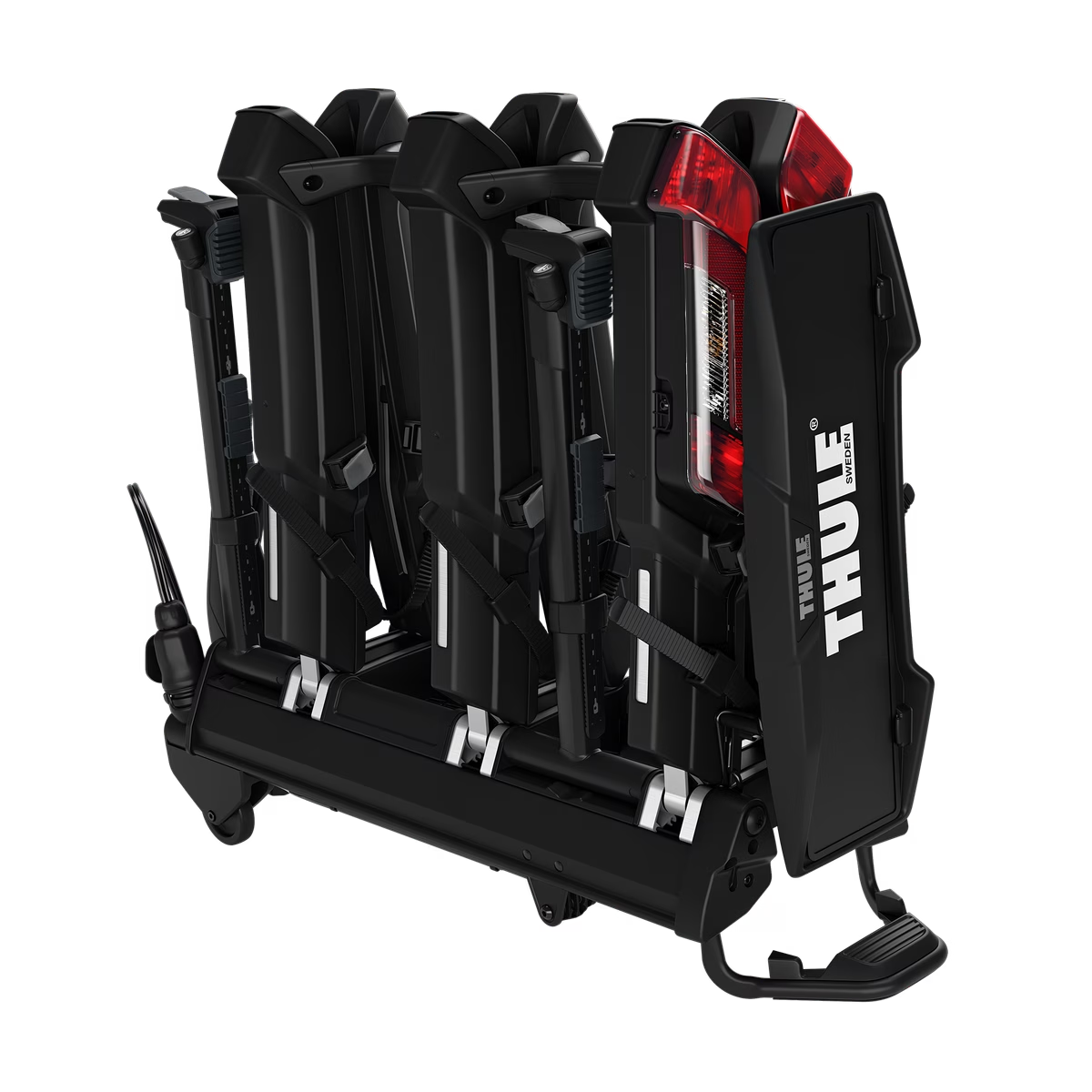 Portabici da gancio traino con piattaforma per 3 bici pieghevole – Image 4