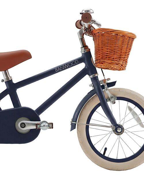 Bicicletta Classic Vintage 14" - Navyblue - Da 3 a 6 Anni - Rotelle Rimovibili - immagine 6