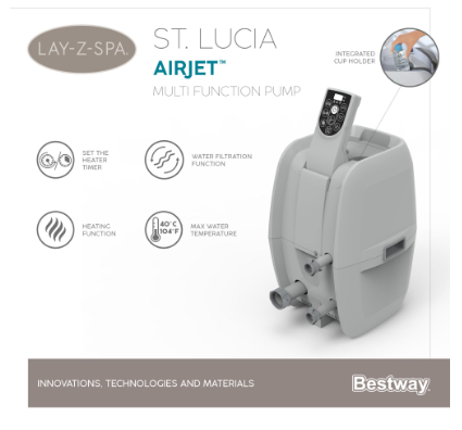 Idromassaggio gonfiabile Lay-Z-Spa St. Lucia AirJet 2-3 persone - immagine 12