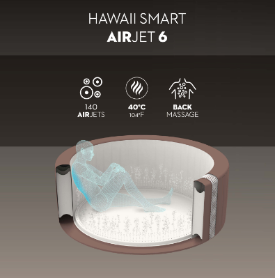 Idromassaggio gonfiabile Hawaii Lay-Z-Spa AirJet 4-6 persone - immagine 5