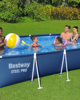 Piscina blu scuro – 400x211x81 cm