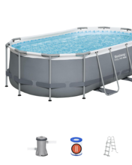 Set piscina grigio scuro da 427x250x100 cm