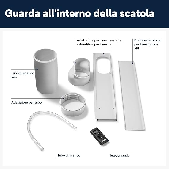 Condizionatore portatile monoblocco DE LONGHI PAC EM82 - immagine 10