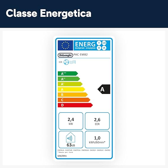 Condizionatore portatile monoblocco DE LONGHI PAC EM82 - immagine 11